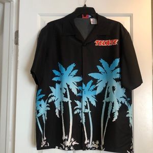 TECATE Men’s Hawaiian Short Short Sleeved Button Up- size large